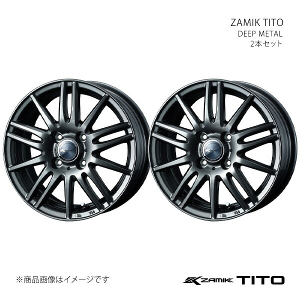 ZAMIK TITO ザミック ティート ホイール 2本セット 0037581×2 【13×4.0J 4-100 INSET45 DEEP METAL】