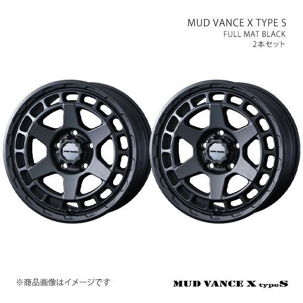 MUD VANCE X TYPE S マッドヴァンス エックス タイプエス ホイール 2本セット 0041597×2 【16×6.0J 5-139.7 INSET5 FULL MAT BLACK】