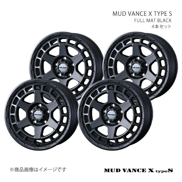 MUD VANCE X TYPE S マッドヴァンス エックス タイプエス ホイール 4本セット 0041595×4 【15×6.0J 5-139.7 INSET0 FULL MAT BLACK】|CAR PLUS