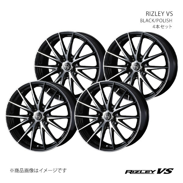 RIZLEY VS ライツレー ブイエス ホイール 4本セット 0039429×4 【17×7.0J 5-114.3 INSET53 BLACK/POLISH】