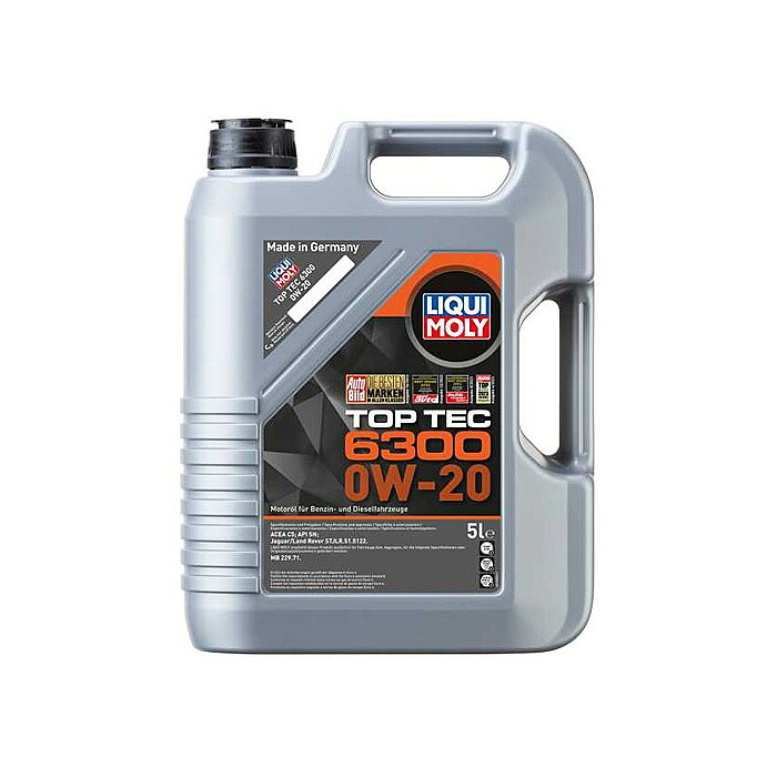 トップテック6300. SAE 0W-20　API:SN.　ACEA:C5.　容量:5リットル (LIQUI MOLY:21217) [北海道.沖縄.離島は出荷不可]