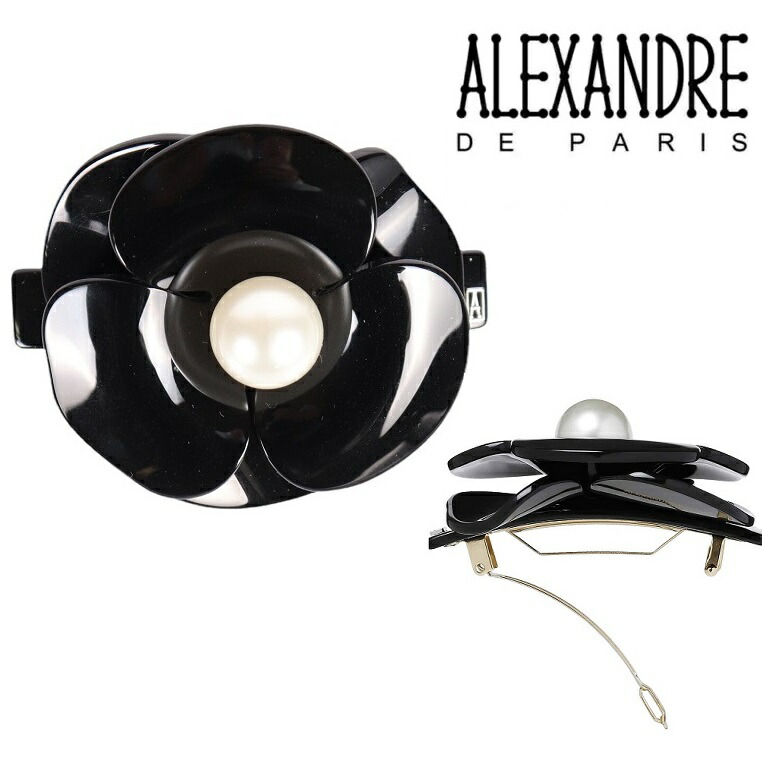 アレクサンドルドゥパリ バレッタ クリップ ALEXANDRE DE PARIS パール カメリア ヘアアクセサリー CAMELIAS timeless BARRETTE 7cm AA6-17448-04 スワロフスキー 母の日 ギフト プレゼント 彼女 髪留め 花 フラワー コサージュ