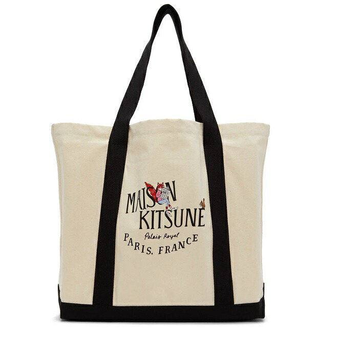 海外限定 メゾンキツネ Maison Kitsune Oly Palais Royal Shopping Tote Bag エコバッグ マーケット バッグ コットン 新作 父の日 ギフト フォックスヘッド トートバッグ バック メンズ 男性 インポートブランド ユニセックス E Atai Ninki Kanematsuusa Com
