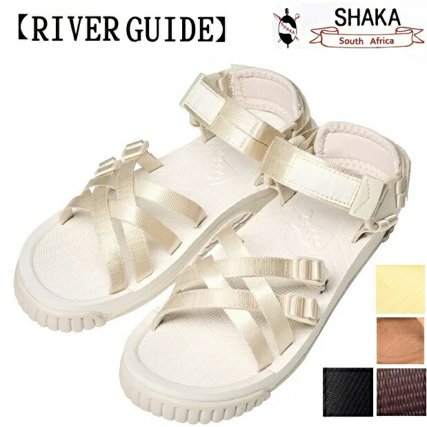 SHAKA　シャカ　RIVER　ヒール　GUIDE　厚底　グログラン　プラットフォーム　リバーガイド　ネオバンジー　レディース　2022　厚底サンダル　アウトドア　スポーツサンダル　スポサン　ナイロン