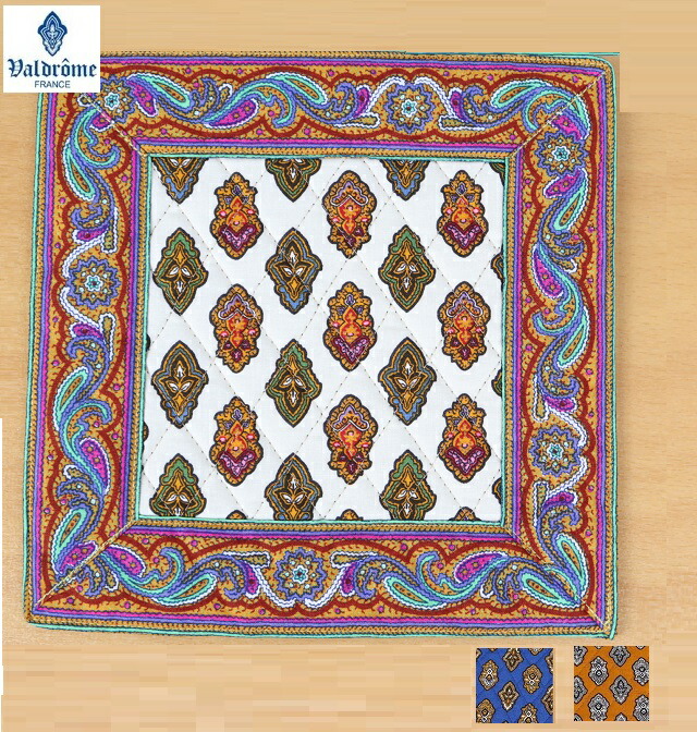 【楽天市場】プロヴァンス雑貨 Valdrôme ヴァルドローム ランチョンマット・テーブルセンター / フルールデシャン・ブルーブロン