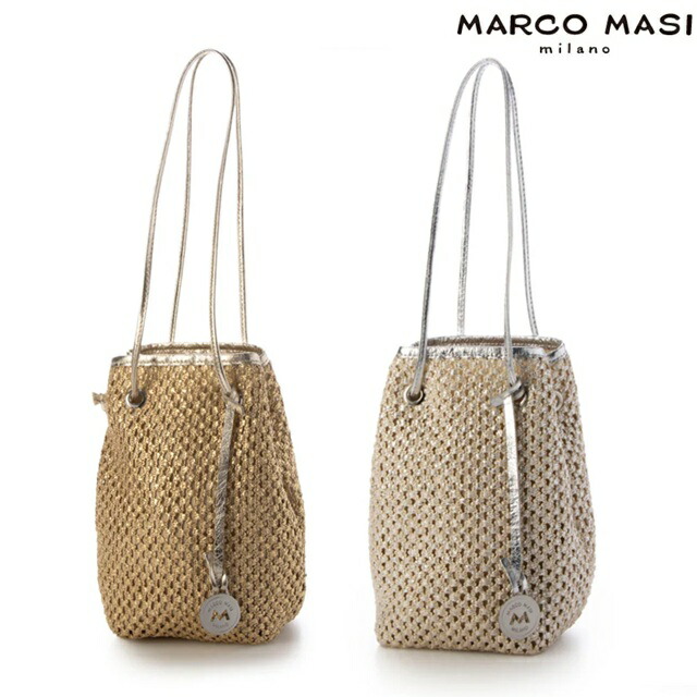 マルコマージ Marco Masi  合切袋御徒面子 カゴ御徒面子 かご 御徒面子 レディース イタリア製 牛皮 ラフィア なめし革 トートバッグ 3170 2way ショルダーバッグ 合切袋 3170 曲がったがけ ミニ御徒面子春夏 カゴ御徒面子
