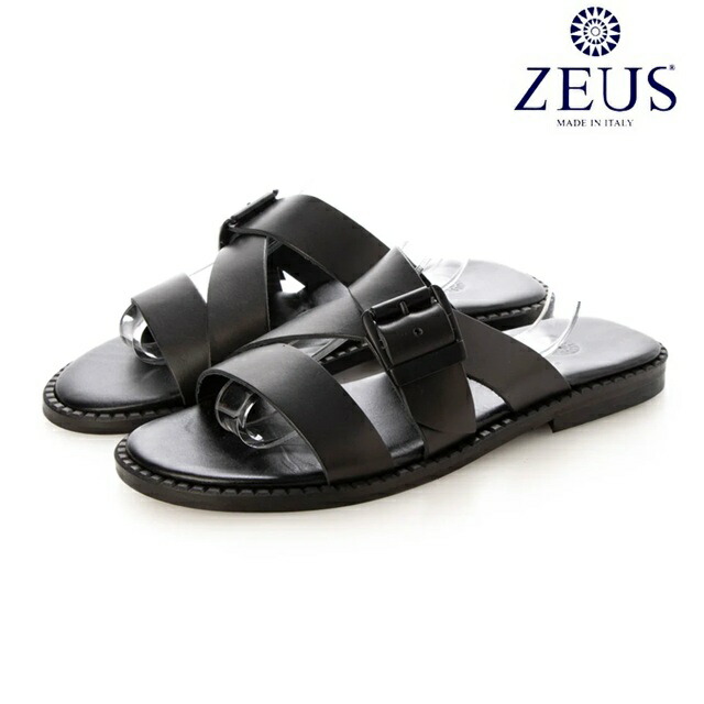 Leder Contact ZEUS ゼウス + テンプル クロス2 ZEUS ゼウス サンダル 23002 メンズ レザー コンフォート クロス