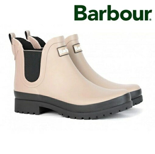 Barbour バブアー レインブーツ サイドゴアブーツ アウトドアシューズ LRF0091ST31 Mallow ビード 天然ゴム ロングブーツ 雨合羽  BLACK 靴 レディース 側面ゴア 遊撃手 照合のしるし 今めかしい 連合王国 雨の日