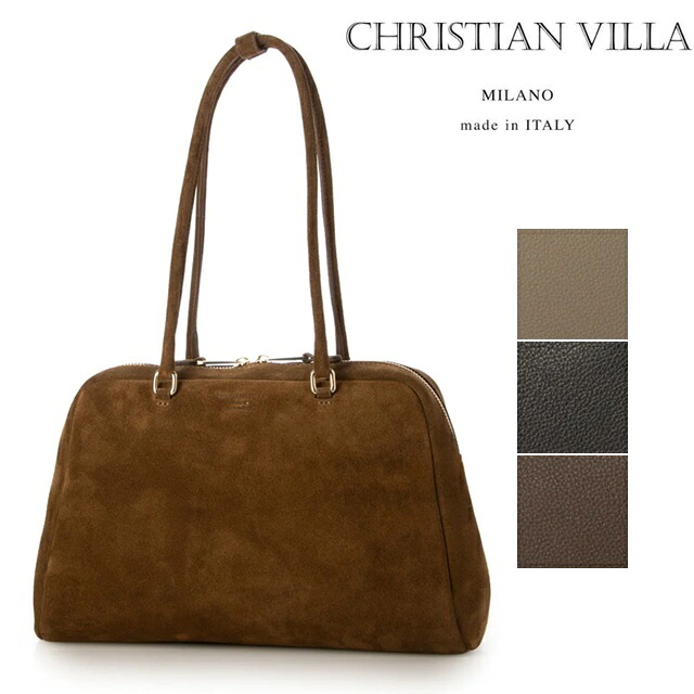 CHRISTIAN VILLA クリスチャンヴィラ ハンド バッグ 2WAY 肩掛け レディース イタリア製 牛革 6455｜Carre