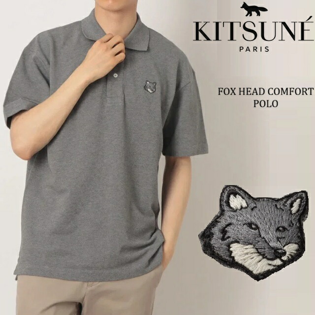 メゾンキツネ Maison kitsune スポーツシャツ メンズ レディース T フランス共和国 ユニ一発やる 男女兼用 稲荷頭顱 コンフォート ポロ 新作 父の日 カップルコーデ リンクコーデ PM00210KP0001 FOX HEAD PATCH POLO CLASSIC GOLF ゴルフ