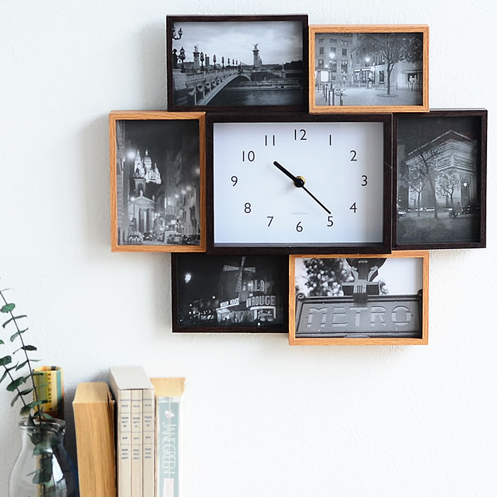 ビット7 壁掛け 木製 置き型 時計 写真立て 複数 おしゃれ フォトフレーム Test Prismmagazine Ca