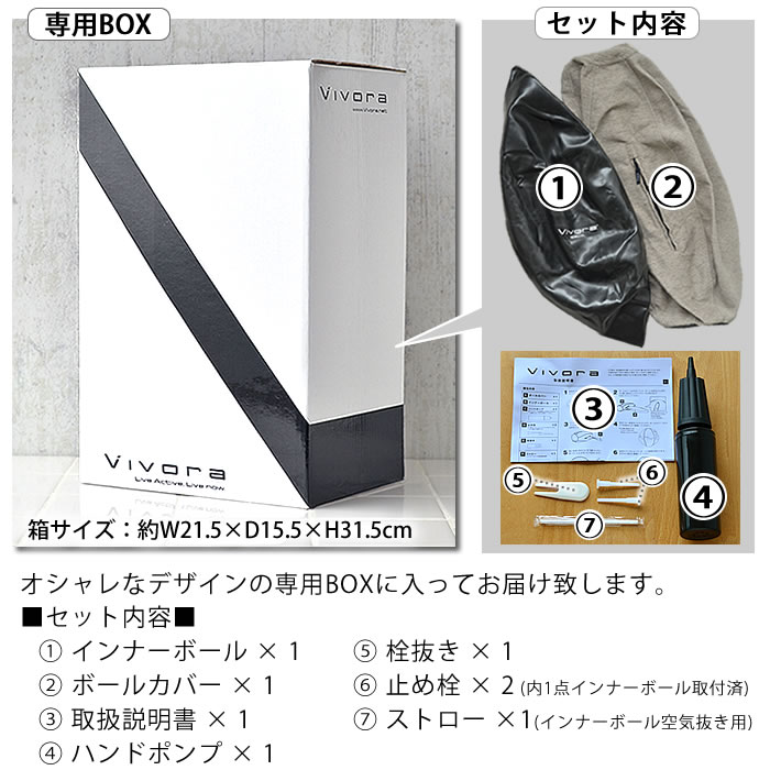 vivoraバランスボールシーティングボールルーノシェニール65cmカバー付き二重構造sittingballchairsLUNOChenille破裂防止ポンプ付体幹トレーニングヨガ筋トレ宅トレ室内運動器具姿勢骨盤矯正椅子座椅子ながらフィットネスエクササイズ