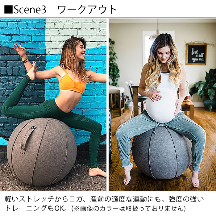vivoraバランスボールシーティングボールルーノシェニールsittingballchairsLUNOChenille65cmカバー付き二重構造破裂防止ポンプ付ヨガ筋トレ宅トレ体幹トレーニング室内運動器具姿勢骨盤矯正椅子座椅子ながらフィットネスエクササイズ
