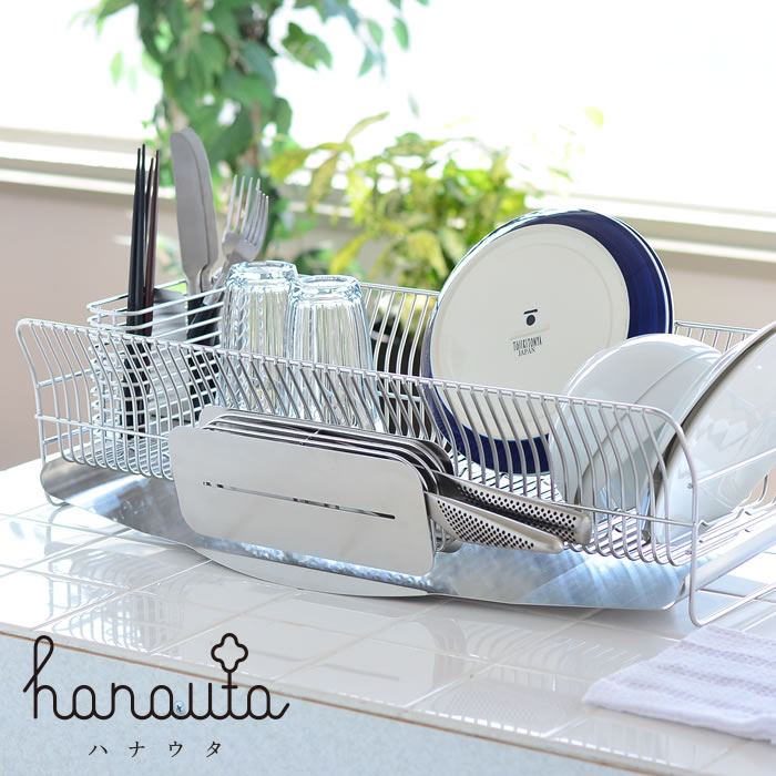 包丁スタンドセット 水切りラック 縦置きロング ディッシュドレイナー キッチン整理用品 Sr Style スリム おしゃれ 水切り 縦横自在に収納できる たてよこウェーブ 形状で皿滑りの心配ゼロ 燕三条製のステンレス水切り シンクに渡すロングタイプ 包丁を収納できる