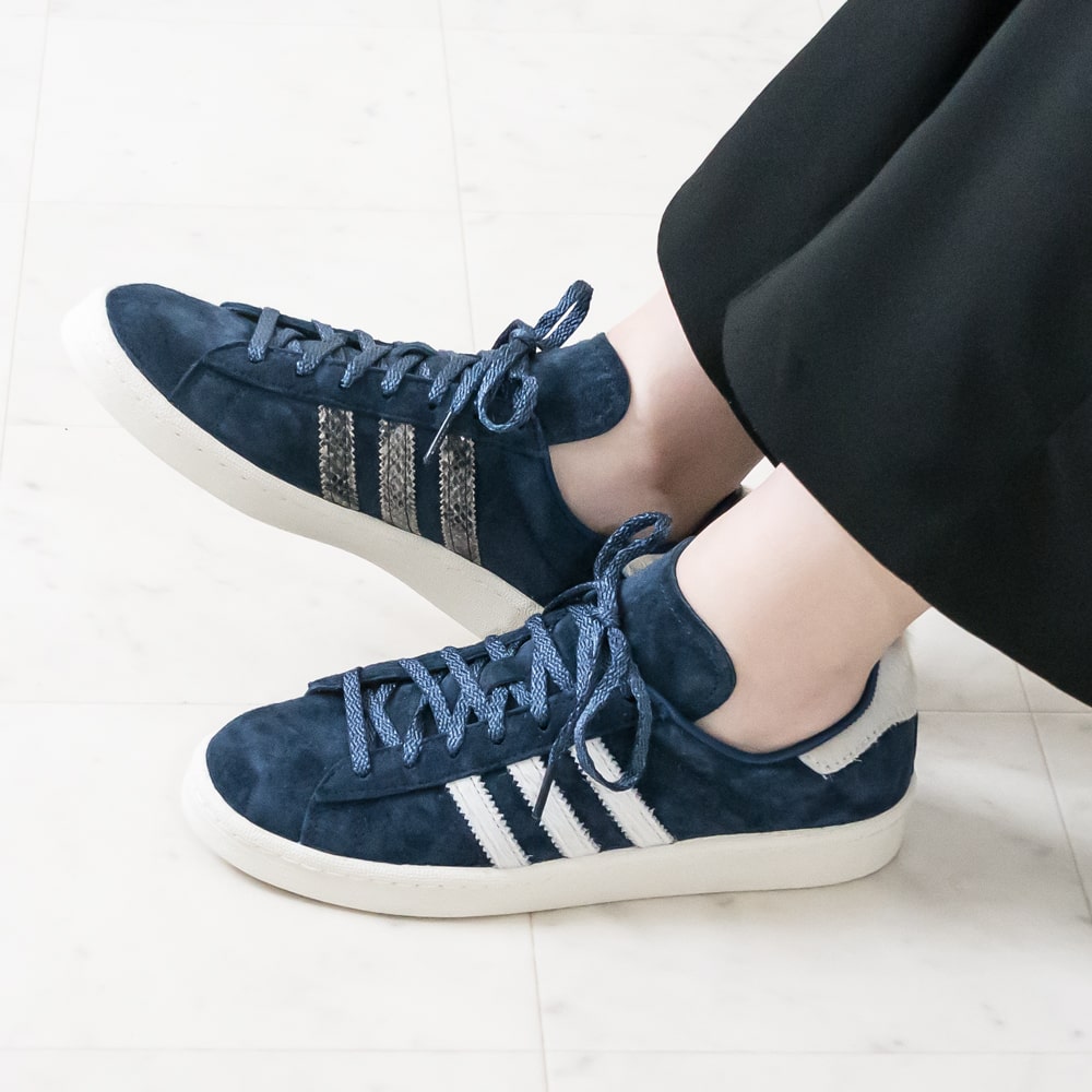 楽天市場 Adidas Originals アディダス オリジナルス Adidas Cumpus 80s キャンパス21s Gy0406 ネイビー スネーク柄スニーカー ローカット カジュアル ハラコ スエード Carrot