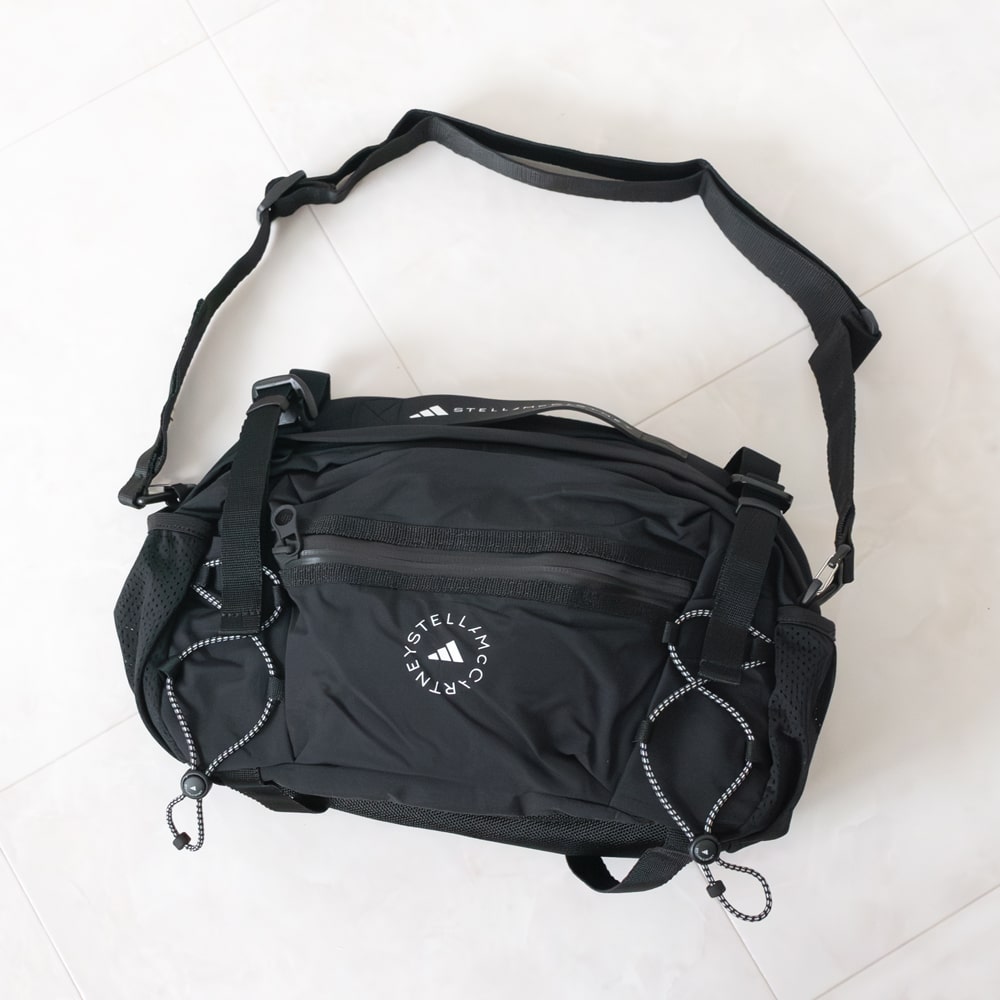 新品　adidas by StellaMcCartney ベルトバッグ 安心の国内発送】LOGO ボディーバック ベルトバック Black