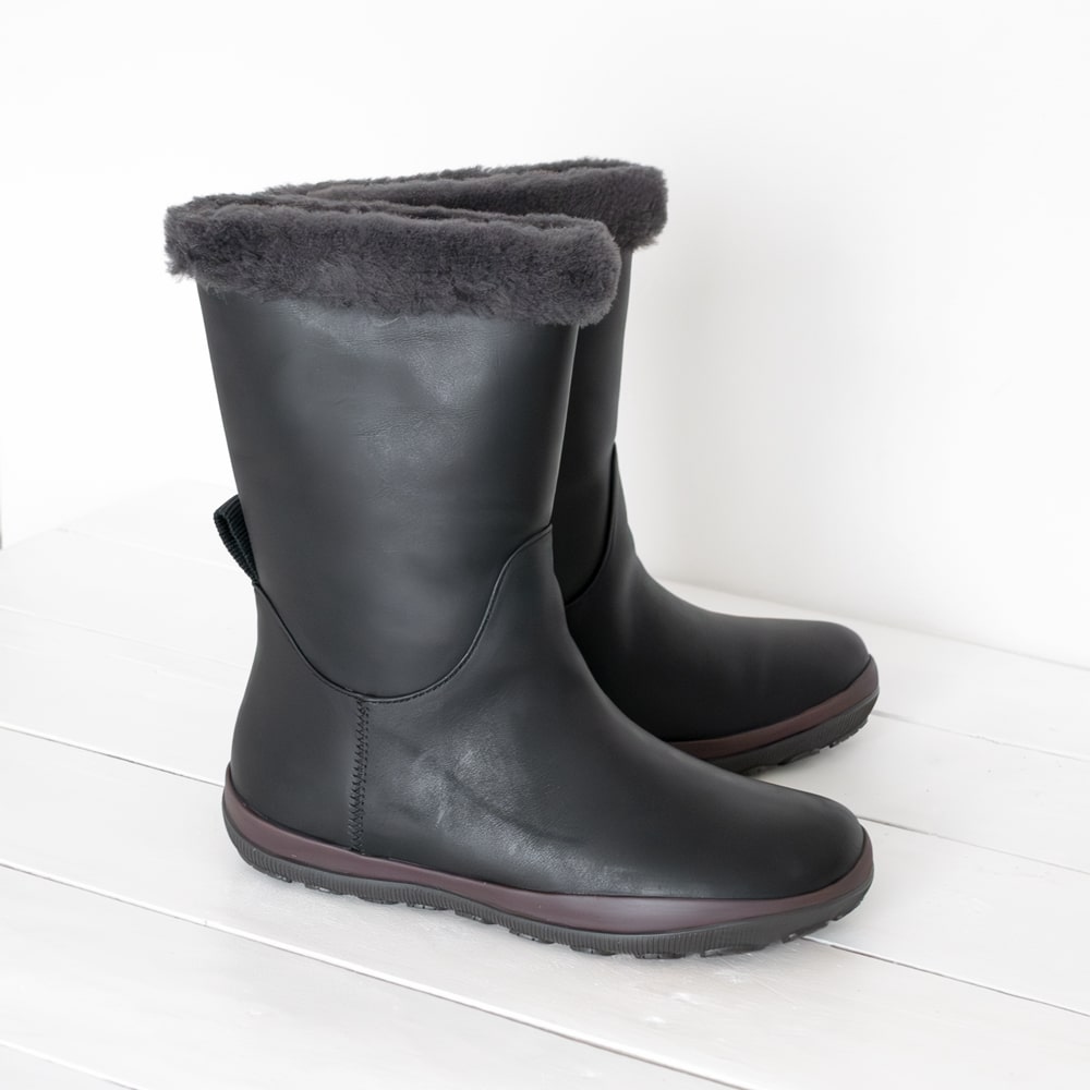 CAMPER [カンペール]Peu Pista GORE-TEX フリースコンビハーフブーツ3A K400649 003 BLACK 黒いこと本革 / はたご屋界面 / ペウ ピスタ ゴアテックス / ミシュランソール / スノーブーツ / 置き目踵 /