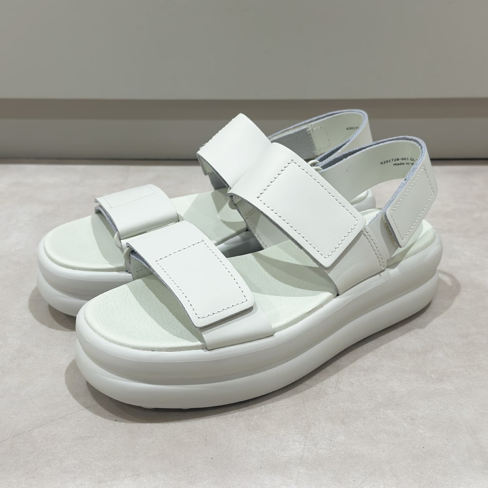 CAMPER [カンペール]ペロータスフロータアップ サンダル レディース5S k201728 001 WHITE 白いこと本革 / はたご屋界面 / 音の大きさ / Pelotas Flota Up / 心地よい / 厚底