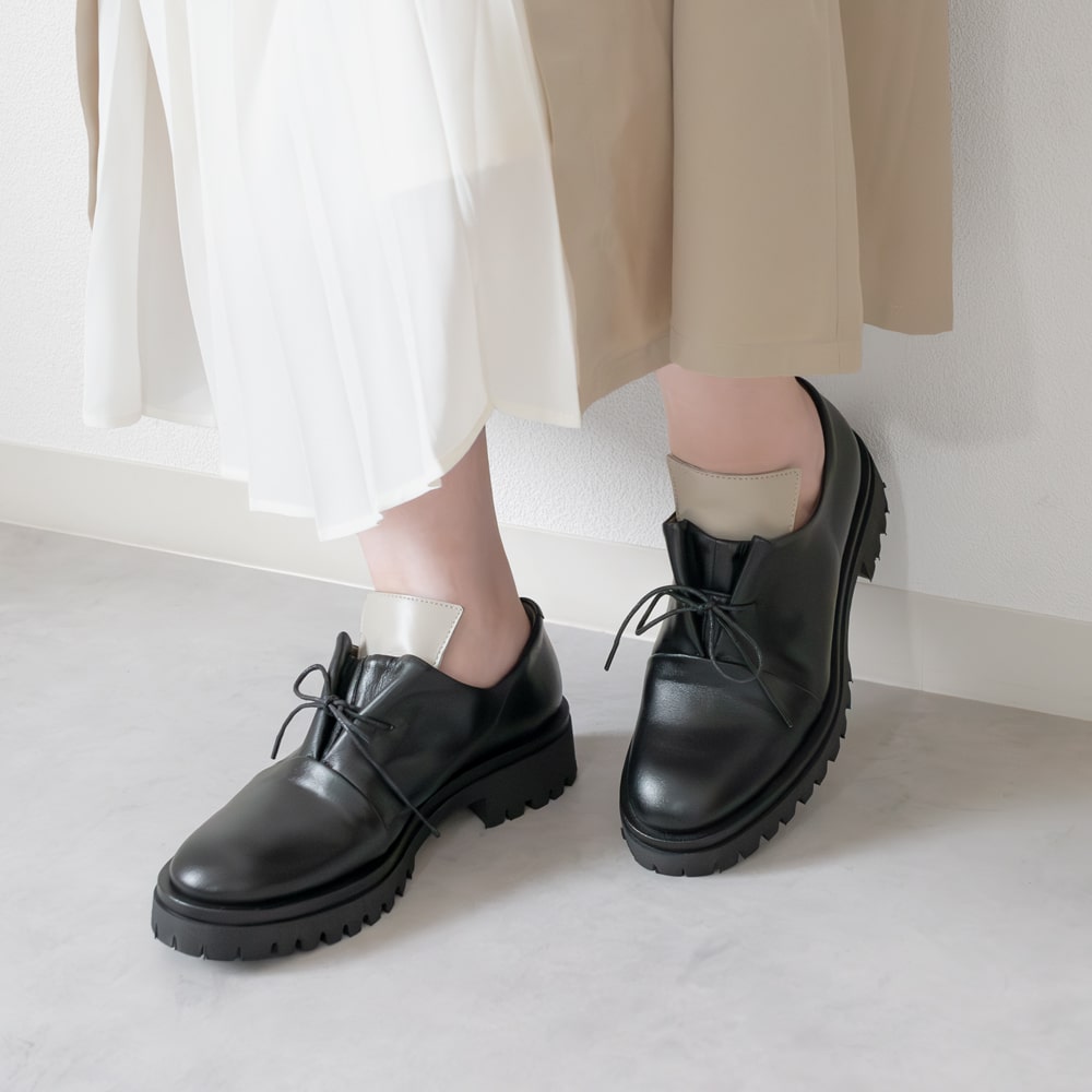 LE BOHEMIEN [ボヘミアン]バイカラーオックスフォードシューズ4A AL06 3 BLACK 黒いこと本革 / はたご屋界面 / なめし革 / 置き目踵 / 分かりやすい / 流行り物 /
