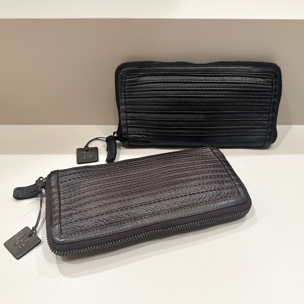 MAJO [マヨ] レザーロングウォレット 3A BSVG0001 NERO ブラック / CAFFE ダークブラウン 本革 / インポート / 長財布 / シンプル / 大人 / ロールレザー / セレクト /