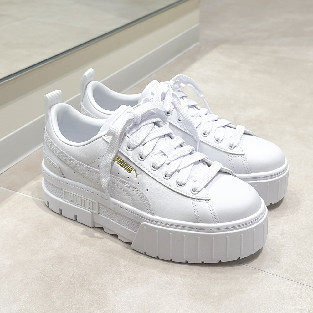 PUMA [プーマ] MAYZE CLASSIC WOMENS メイズ クラシック ウィメンズ スニーカー 4S 384209 WHITE プーマホワイト ボリューム / カジュアル / スポーツ / ローカット / 厚底 / トレンド /