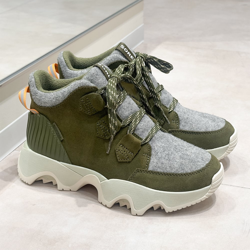 SOREL [ソレル]キネティックインパクト カリブープラス お水校正刷り5A KINETIC IMPACT CARIBOU PLUS WP / NL5128 355 UTILITY GREEN スノーブーツ / 雪 / 心地好い / スニーカーブーツ / 歩き分かりやすい / 防寒 /