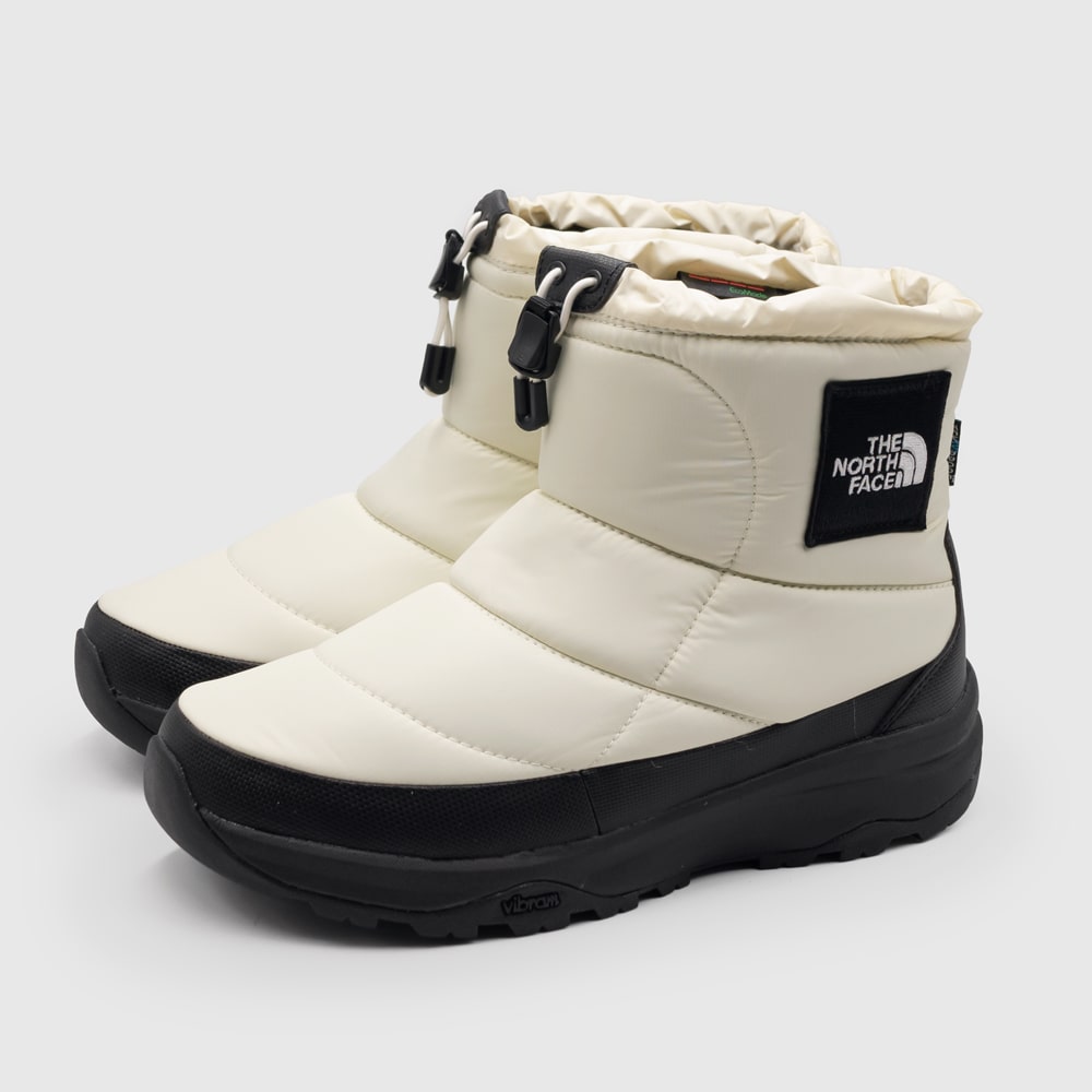 THE NORTH FACE [ザ・ノースフェイス]ヌプシ ブーティ お水校正刷り ロゴタイプ 遊撃手(ユニ一発やる) / Nuptse Bootie WP Logo Short5A NF52280 GS ガーデニアホワイト/腫瘍壊死因子ブラックスノーブーツ / 防寒 / スポーティー / 心地好い / ナイロン /