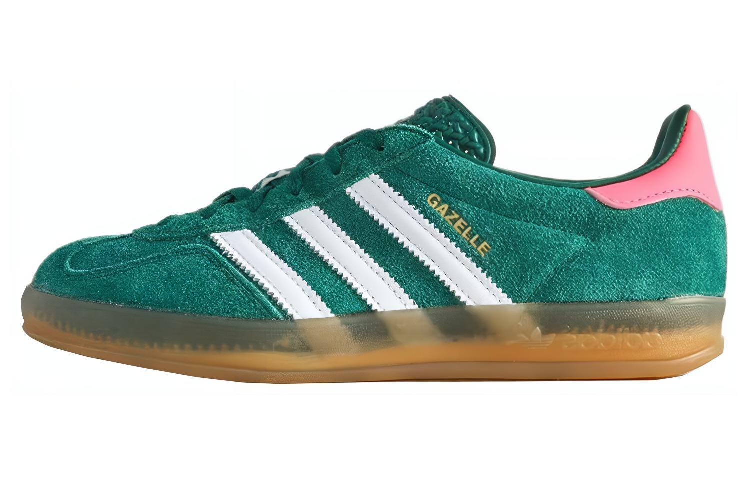 【新品・置き目品・貨物輸送無料】アディダス adidas Gazelle Indoor Collegiate Green Lucid Pink IG5929 スニーカー レディース 国内送りとどける