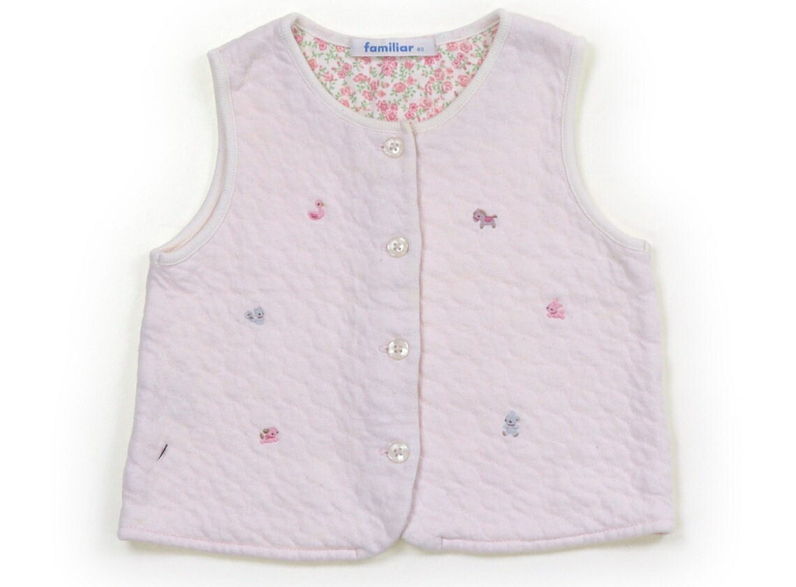 楽天市場】【familiar】ファミリア ニット ベスト ベージュ