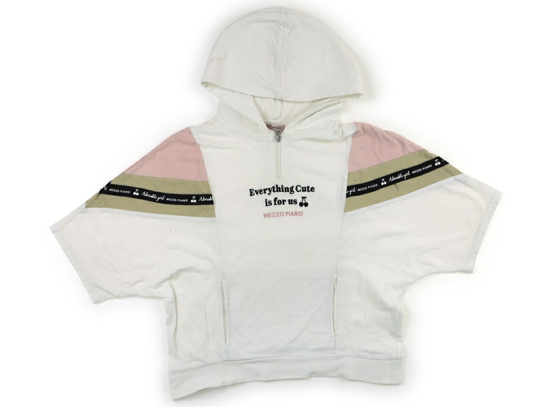mezzo piano メゾピアノ 女の子　 パーカー　ホワイト　１４０cm 楽天市場】メゾピアノ mezzo piano パーカー 140 女の子