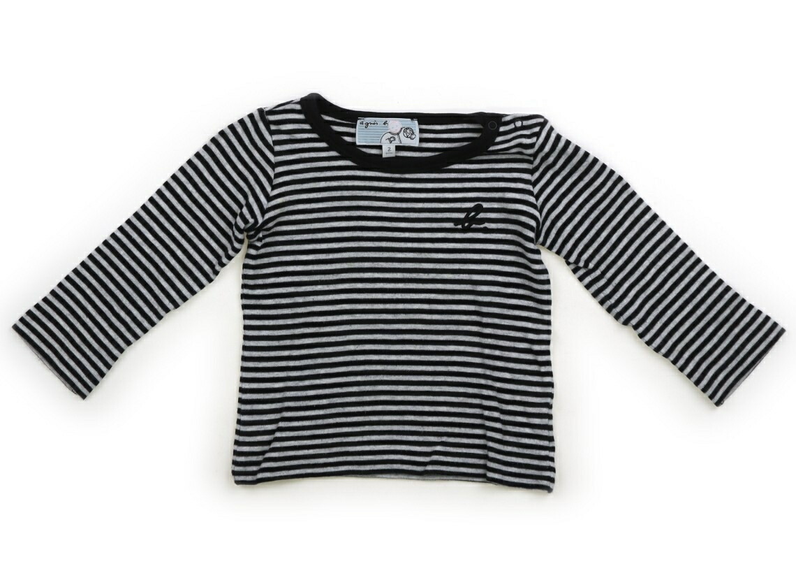 アニエスベー ロンT キッズ　120 キッズ 細ボーダー コットン 長袖 Tシャツ