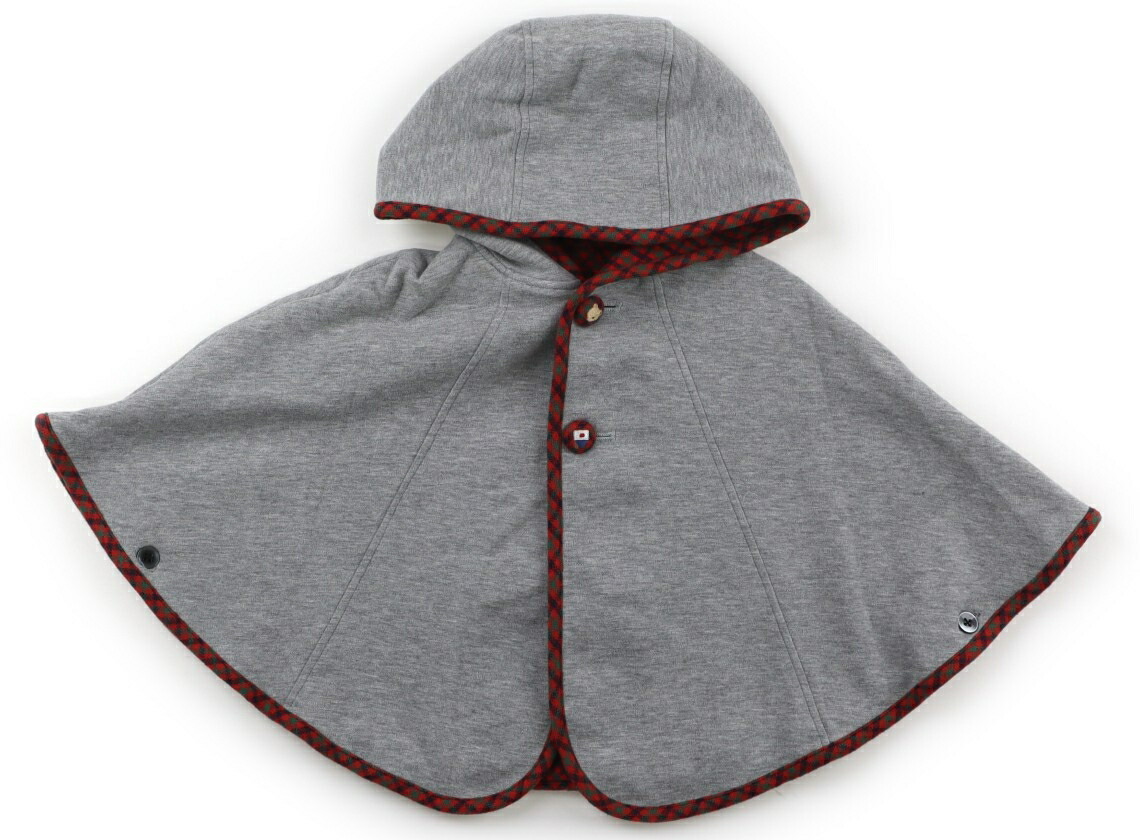 楽天市場】ファミリア ポンチョ ケープ フード付き ボタン くま