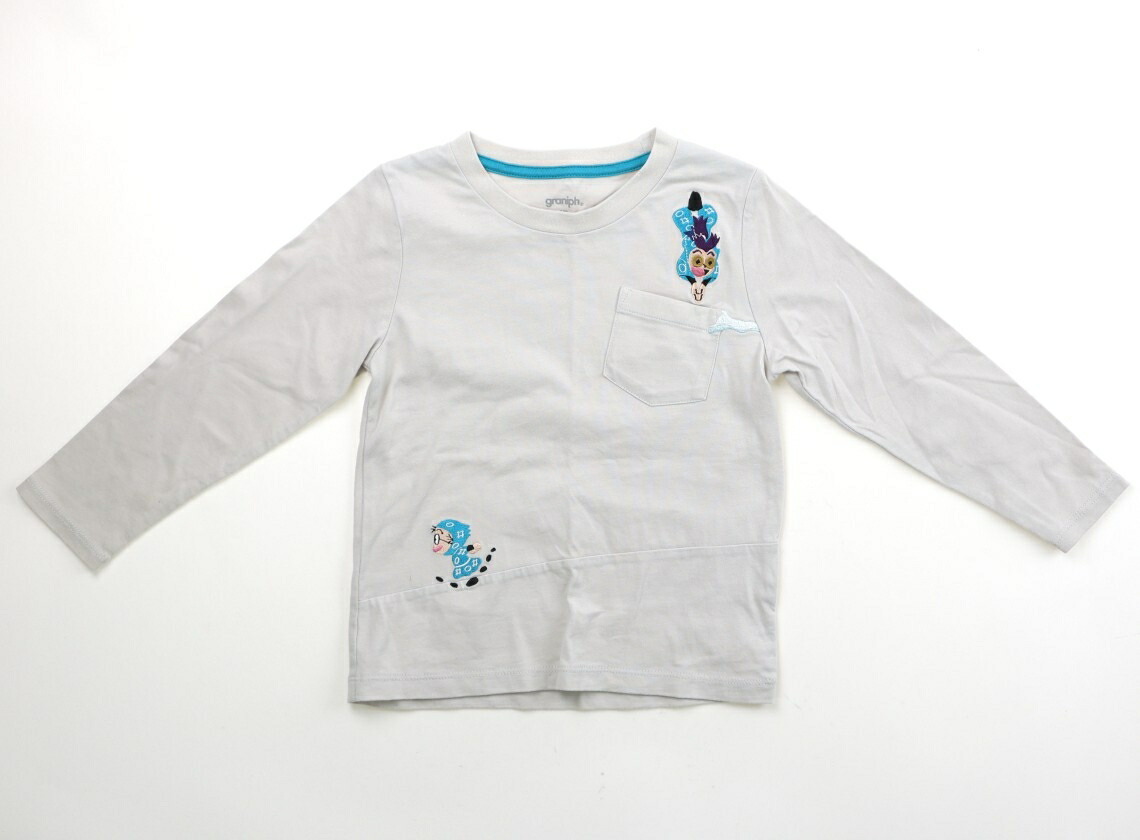グラニフ graniph Tシャツ・カットソー 110 女の子 オフホワイト・忍たま乱太郎柄 子供服 ベビー服 キッズ アウトレット ユーズド 【中古】キッズ・ベビー・マタニティ画像