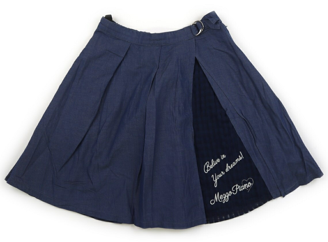 メゾピアノ mezzo piano スカート 160 女の子 ブルー 子供服 ベビー服 キッズ アウトレット ユーズド 【中古】キッズ・ベビー・マタニティ