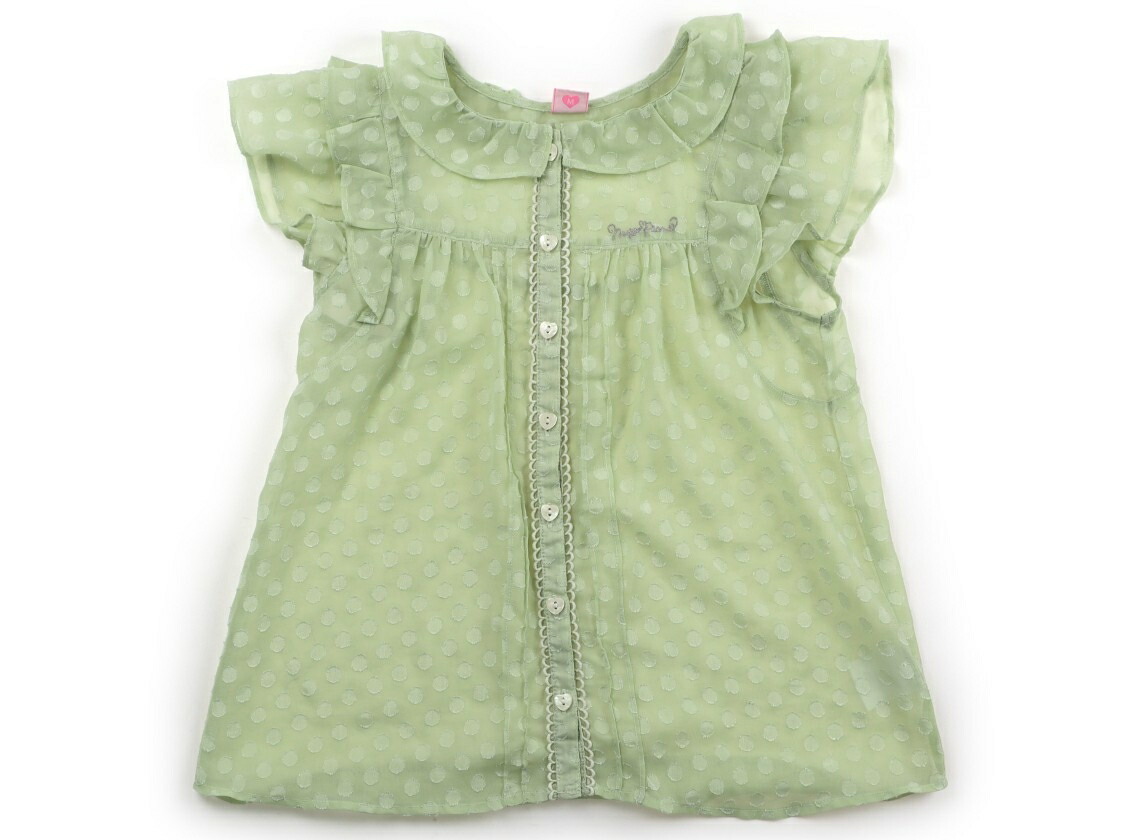 メゾピアノ mezzo piano シャツ・ブラウス 150 女の子 黄緑　 子供服 ベビー服 キッズ アウトレット ユーズド 【中古】キッズ・ベビー・マタニティ