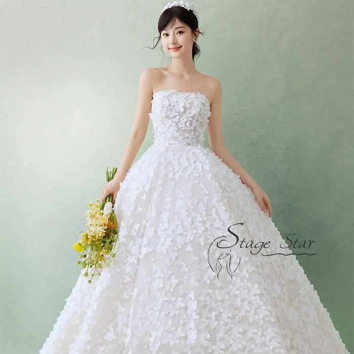 【全品最大25％OFF】 ウエディングドレス 花嫁 結婚式 ウェディングドレス プリンセスラインドレス 二次会ドレス エンパイア 披露宴 ロングドレス ブライダル パーティードレス 前撮り 海外挙式 エレガント ボリューム プリンセスラインウェディングドレス 上品 小柄｜ステージスター