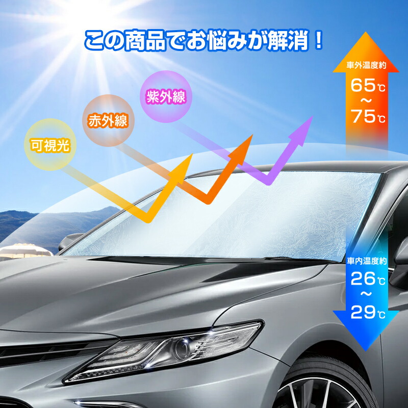 「予約」サンシェード車フロント軽自動車自動車車用ロール式ロール遮光ロールスクリーン伸縮フロントサンシェード日よけ折りたたみパラソルフロントシェードカーシェード車用フロントガラスカバー遮光ミニバン大型SUVMPV
