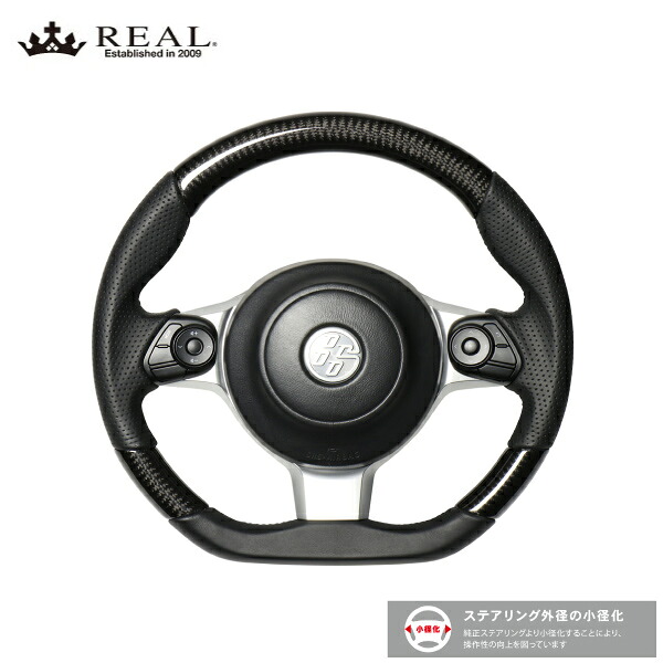 REAL ステアリング マークX GRMN 130系 トヨタ オリジナルシリーズ ブラックカーボン ブラックユーロステッチ
