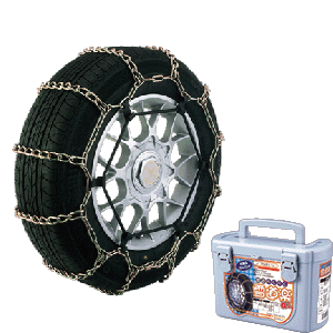 夏タイヤ専用195/65R15(スタッドレスタイヤ不可)■タイヤ2本分■当店最安値タイヤチェーン■コンパクト収納■2色メッキで取付容易■バンドフック樹脂製で傷付防止■FEC雪道楽α1 YA106|カルースオートパーツ