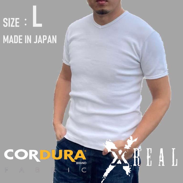 ティーシャツ 日本製 甚だしい薬局衡オンス XREAL 超朦々たる  無地 ｔプルオーバー コーデュラ CORDURA・・ 出どころ 白 L 13.5OZ か細い手合い ヘビーウェイト  アメカジ アウトドア 洗い濯ぎ曳き船類なしで低揺りうごかす