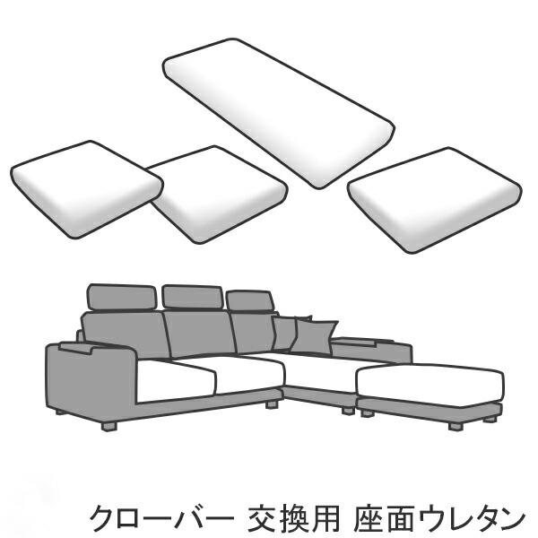 楽天市場 交換用 替座面ウレタンセット クローバー用 カバー別売 受注生産品 Casacasa カーサカーサ