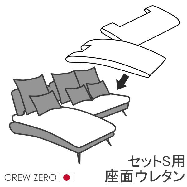 クルー ゼロ日本製専用 通常宅配便 高密度 セットs用 交換用座面ウレタン レザー 190幅 受注生産品 Casacasa カーサカーサクルー ゼロ日本製専用 正規品 日本製 交換用座面ウレタン カバーは別売りです