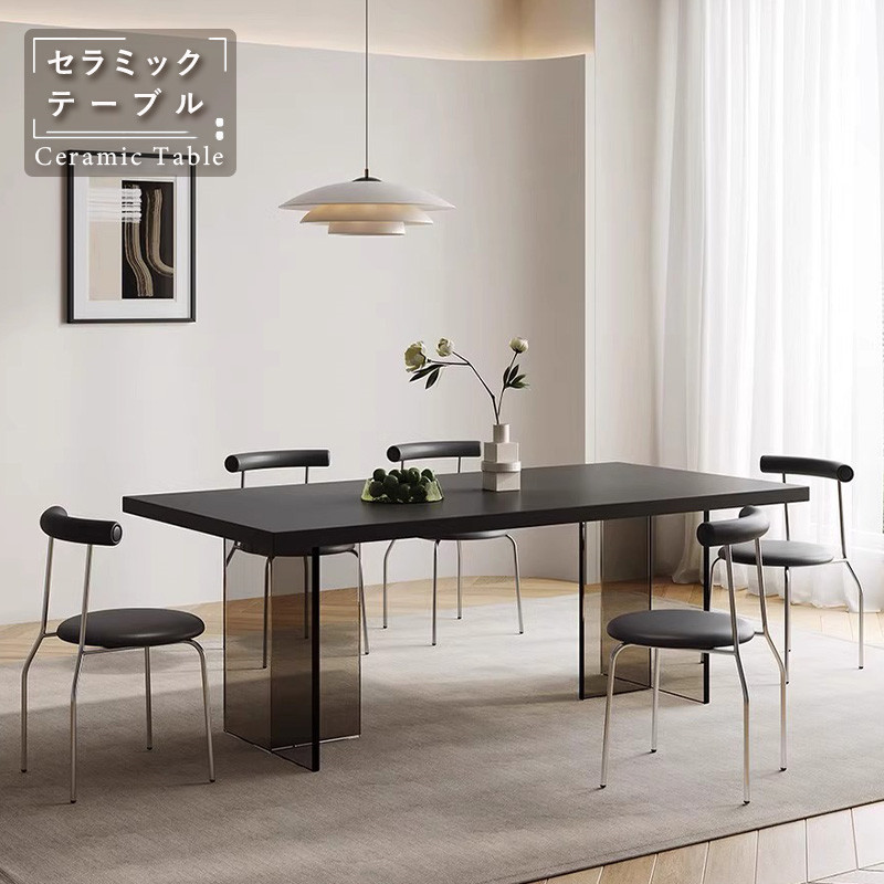 【5年保証】【組立設置有】ダイニングテーブル セラミックテーブル セラミック天板 長方形 食卓テーブル 幅140 幅160cm 4人 6人掛け おしゃれ モダン リビング 送料無料 マットな感じ 送料無料 ダイニングテーブル単品