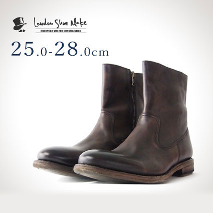 ボルドー メンズ レザー メンズシューズ ブーツ ショートブーツ 秋冬