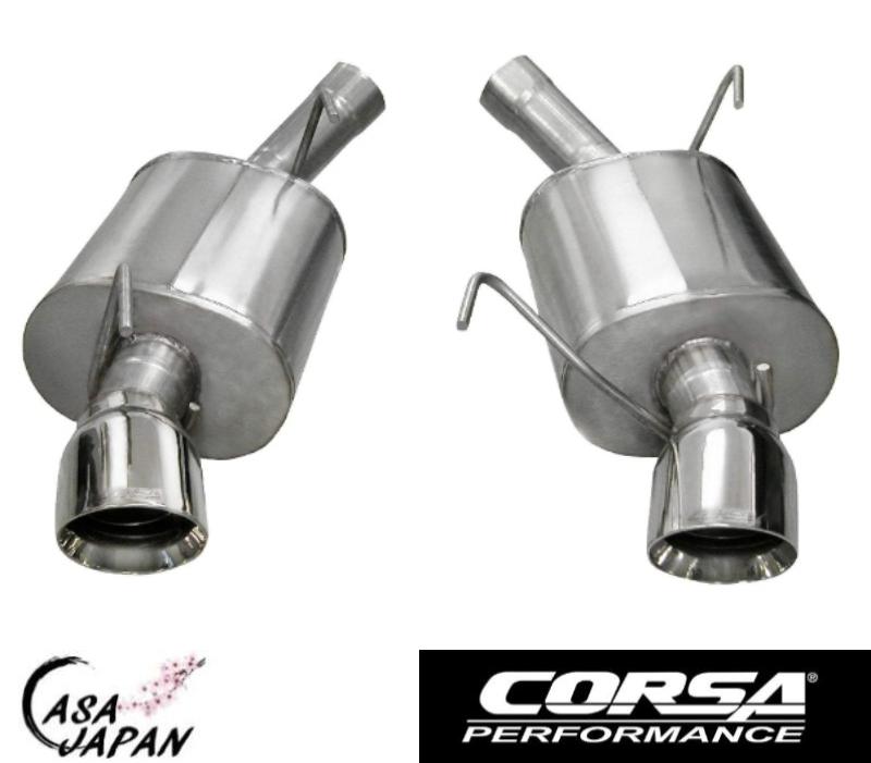 Corsa フォード マスタング GT500 5.4L GT 4.6L 2005~2010年 アクセルバック SPORT +14hp マフラー エキゾースト T304ステンレス コルサ +BS