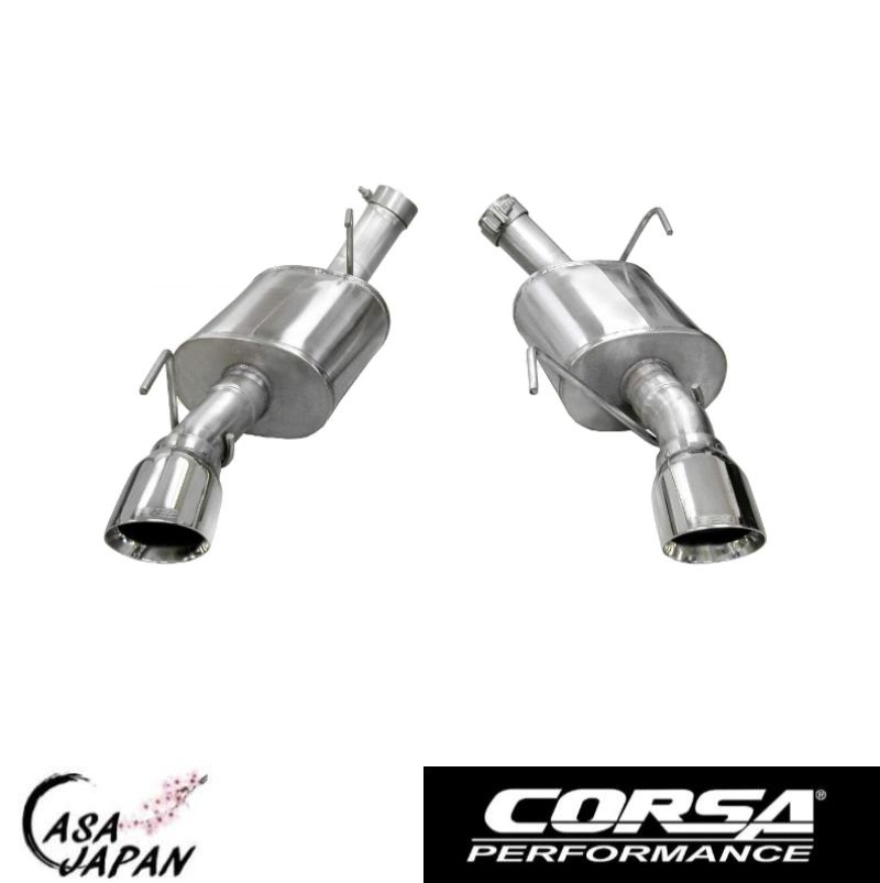 Corsa フォード マスタング GT500 5.4L GT 4.6L 2005~2010年 アクセルバック XTREME マフラー エキゾースト T304ステンレス コルサ +BS