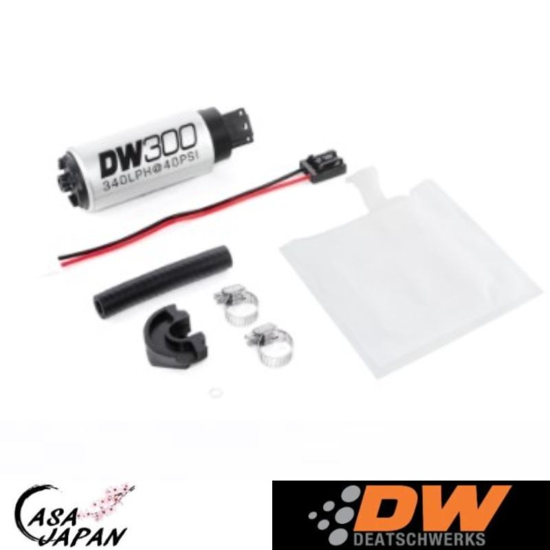 Deatschwerks スバル フォレスター SF SG インプレッサ GC GF GD GG レガシィGT BD BG BL BP DW300 340lph ガソリン 燃料 ポンプ キット フューエル 容量:340/h インタンクタイプ +BS｜カーサジャパン