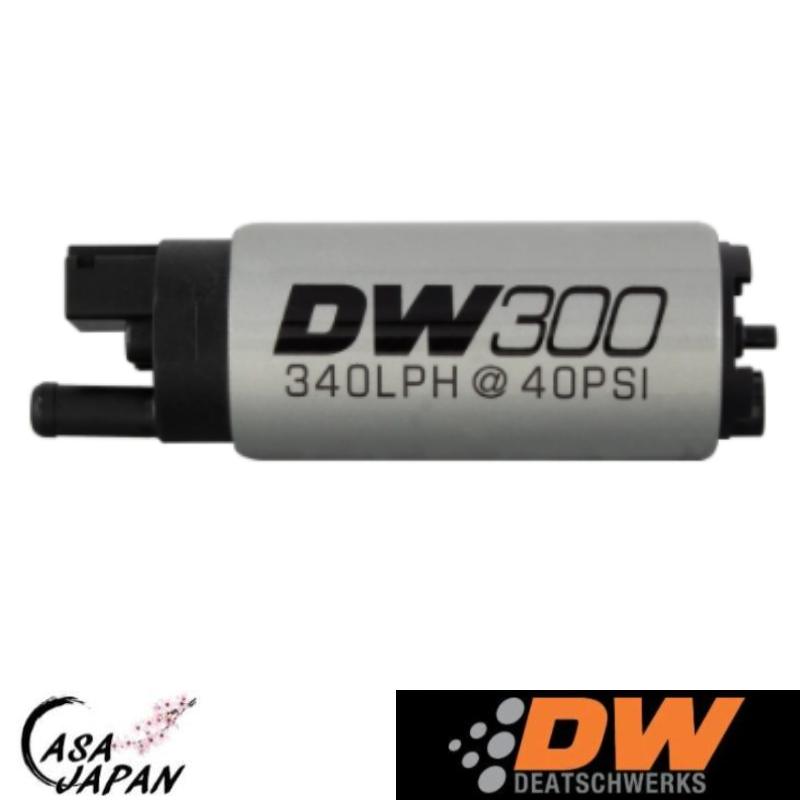 Deatschwerks 汎用 ユニバーサル DW300 340lph ガソリン 燃料 ポンプ フューエル 容量:340L/h インタンクタイプ スバル 三菱 トヨタ ホンダ BMW アウディ ベンツ 日産 +BS|カーサジャパン