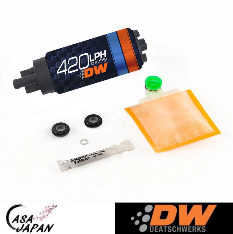 Deatschwerks ホンダ S2000 AP2 F22C 2005~2009年 DW420 420lph 大容量 ガソリン 燃料 ポンプ キット フューエル 容量:420/h インタンクタイプ デッチワークス +BS