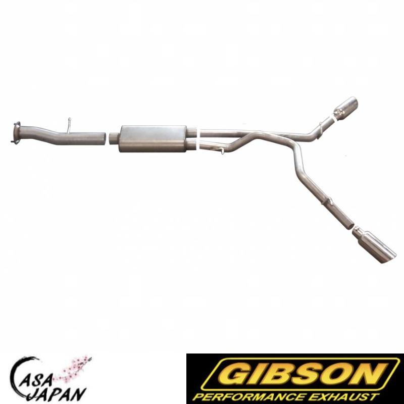 Gibson ハマー H2 6.0L 6.2L A/T 4WD 2007~2008年 馬力+15hp デュアルエクストリーム ステンレス マフラー エキゾースト ギブソン +BS｜カーサジャパン